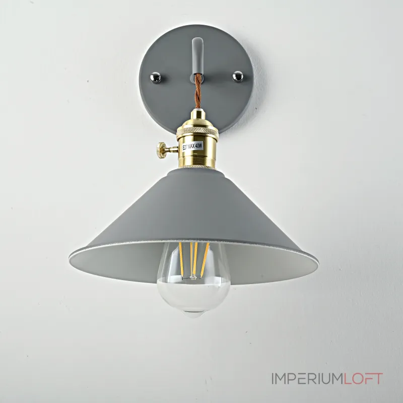 Бра с подвесным плафоном BRAID WALL Gray от ImperiumLoft