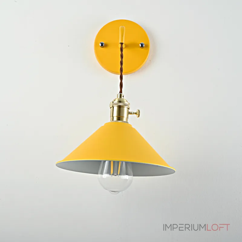 Бра с подвесным плафоном BRAID WALL Yellow от ImperiumLoft