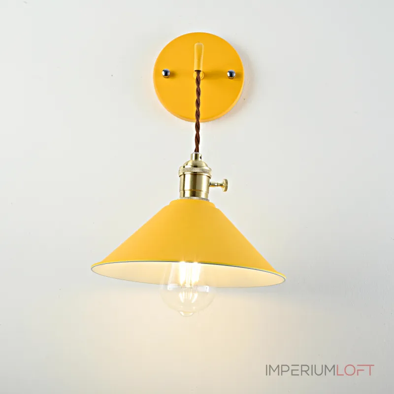 Бра с подвесным плафоном BRAID WALL Yellow от ImperiumLoft