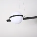 Реечный подвесной светильник PALMA Wall lamp 3 шара + 1 вазон горизонтальная от ImperiumLoft