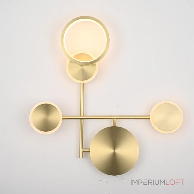 Настенный светильник ZINGY D Brass от ImperiumLoft