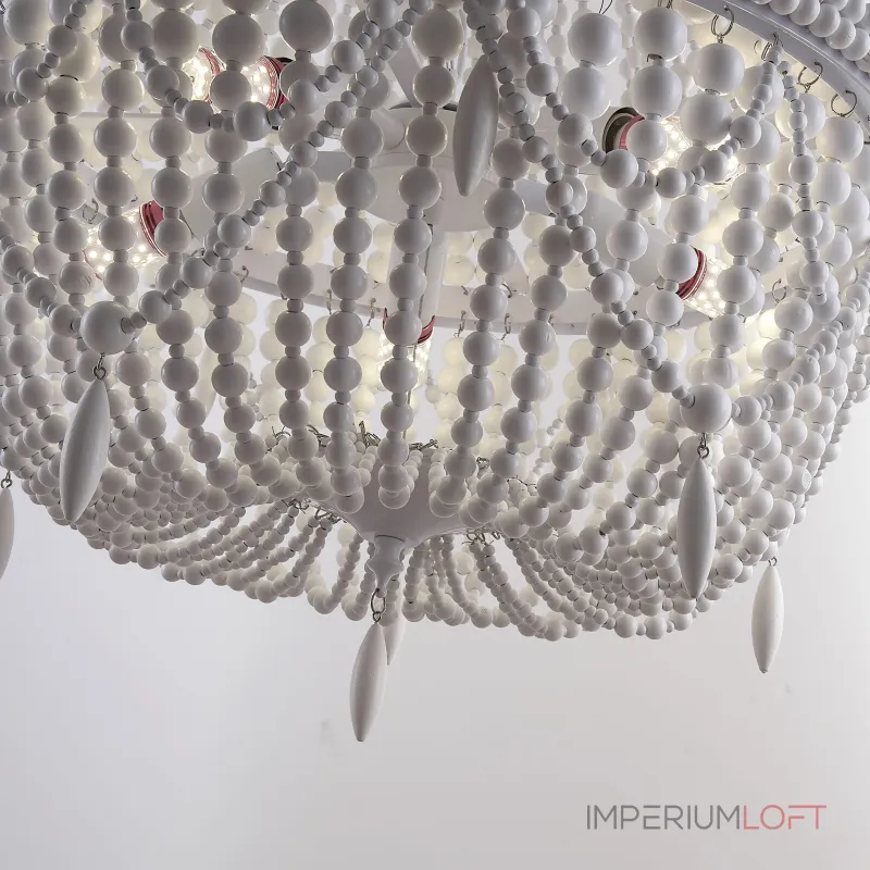 Люстра Anselme White Wood Large Chandelier Люстра Anselme White Wood Large Chandelier