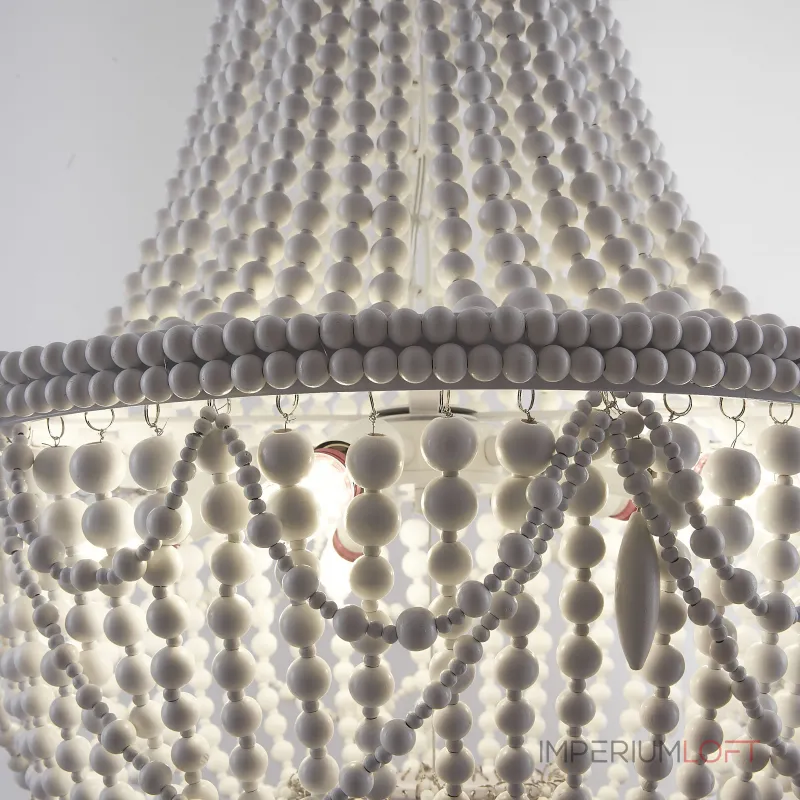 Люстра Anselme White Wood Large Chandelier Люстра Anselme White Wood Large Chandelier