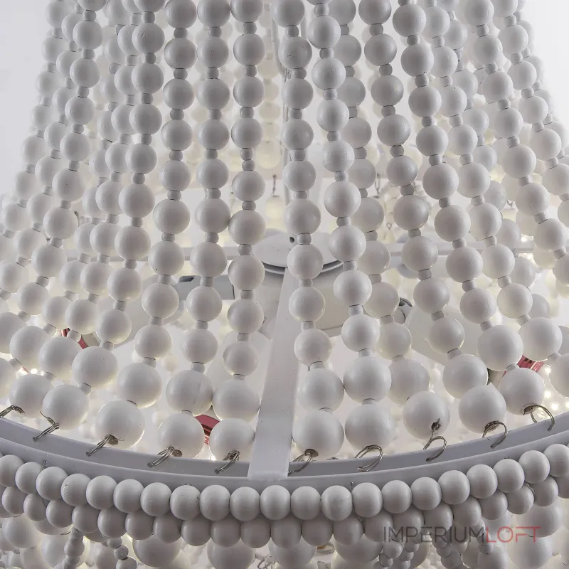 Люстра Anselme White Wood Large Chandelier Люстра Anselme White Wood Large Chandelier