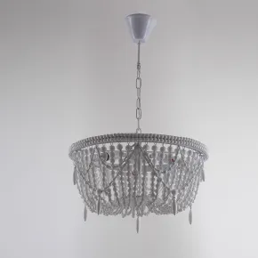 Подвесная люстра RH Anselme White Wood Weathered Chandelier