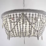 Подвесная люстра RH Anselme White Wood Weathered Chandelier