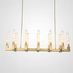 Люстра на штанге CANELLE Linear Chandelier 12 Modern Brass