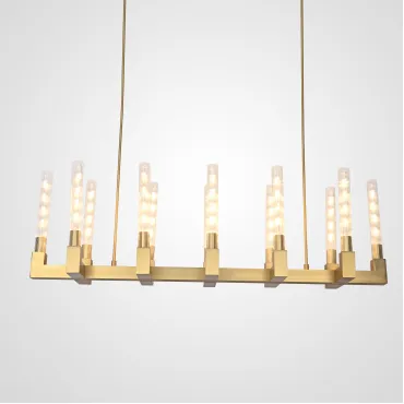 Люстра на штанге CANELLE Linear Chandelier 12 Modern Brass