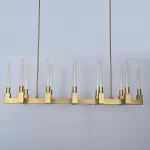 Люстра на штанге CANELLE Linear Chandelier 12 Modern Brass