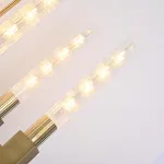 Люстра на штанге CANELLE Linear Chandelier 12 Modern Brass