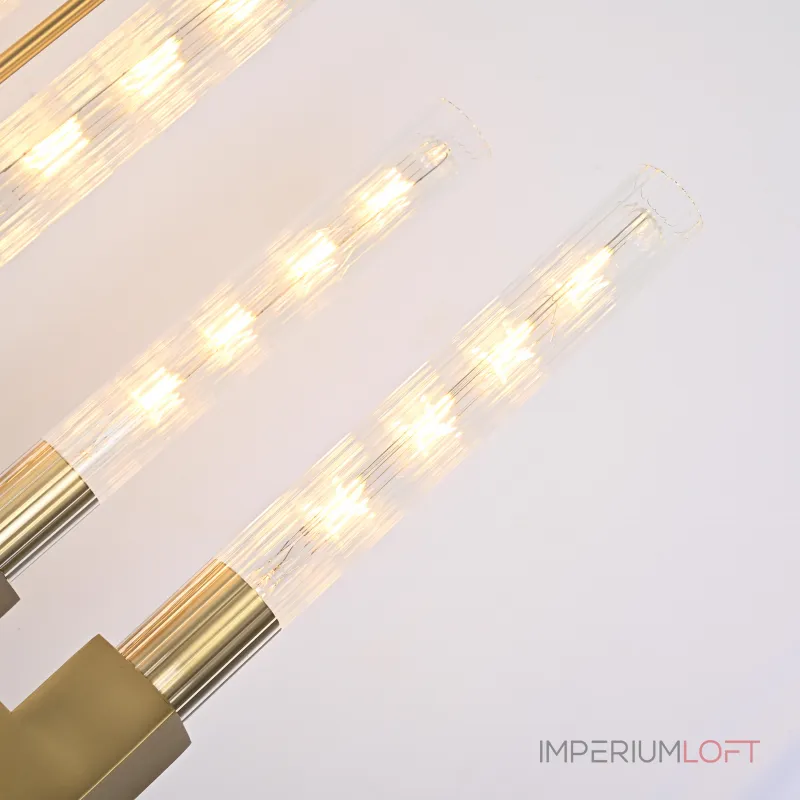 Люстра на штанге CANELLE Linear Chandelier 12 Modern Brass
