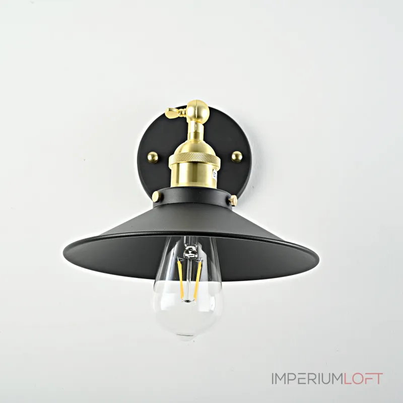 Бра Loft Cone Factory Black от ImperiumLoft
