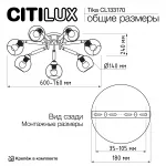 Потолочная люстра Citilux TIKA CL133170