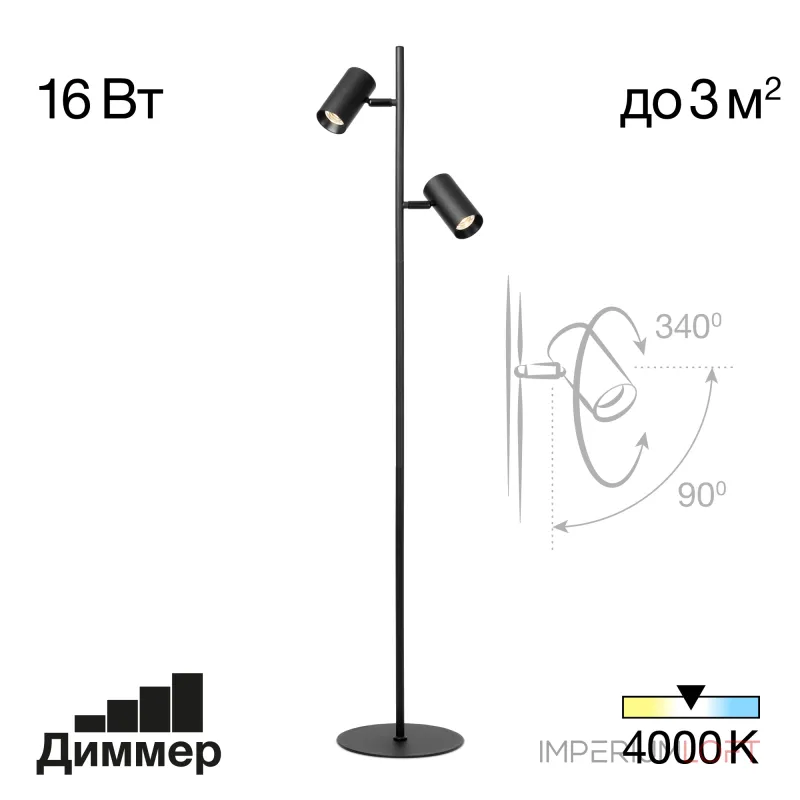 Торшер Citilux Twin CL809011N от ImperiumLoft