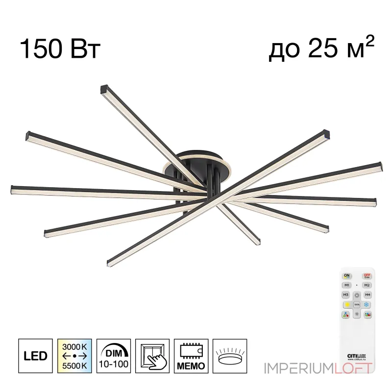 Потолочная люстра Citilux TRENT CL203651 от ImperiumLoft