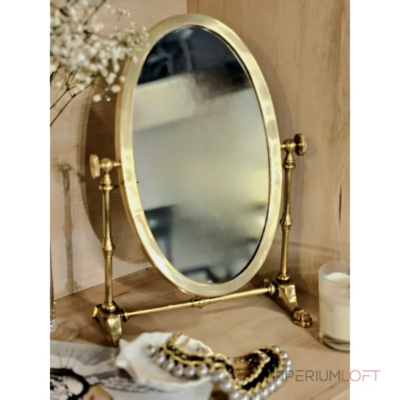 Зеркало настольное косметическое овальное Covali SH-6188G от ImperiumLoft