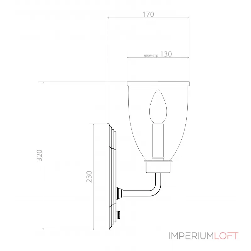 Настенный светильник Covali WL-30378 от ImperiumLoft