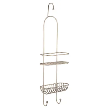 Полка двухъярусная в душевую "состаренное серебро" Covali SH-7659S Полка двухъярусная в душевую "состаренное серебро" Covali SH-7659S