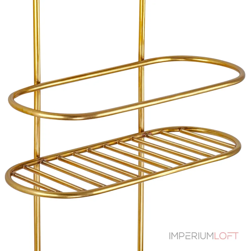 Полка двухъярусная в душевую "латунь" Covali SH-7659G от ImperiumLoft