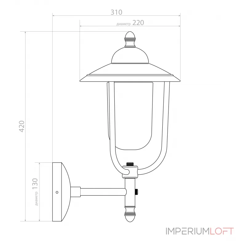 Настенный уличный светильник Covali WL-31080 от ImperiumLoft