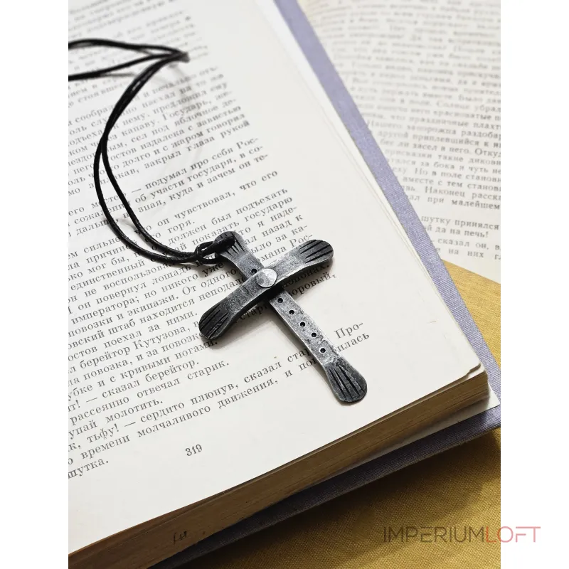 Кулон кованый на шнурке "Крест" Covali HC-1754 от ImperiumLoft Кулон кованый на шнурке "Крест" Covali HC-1754 от ImperiumLoft