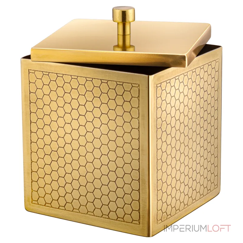 Стакан для ватных дисков "МЁД" Covali SH-8598G от ImperiumLoft