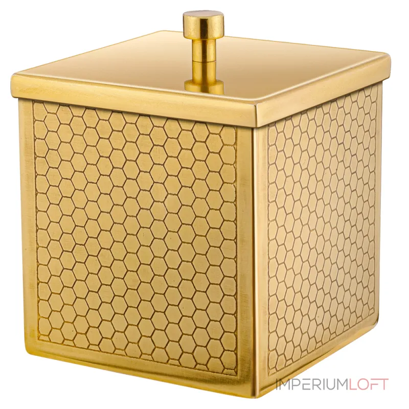 Стакан для ватных дисков "МЁД" Covali SH-8598G от ImperiumLoft