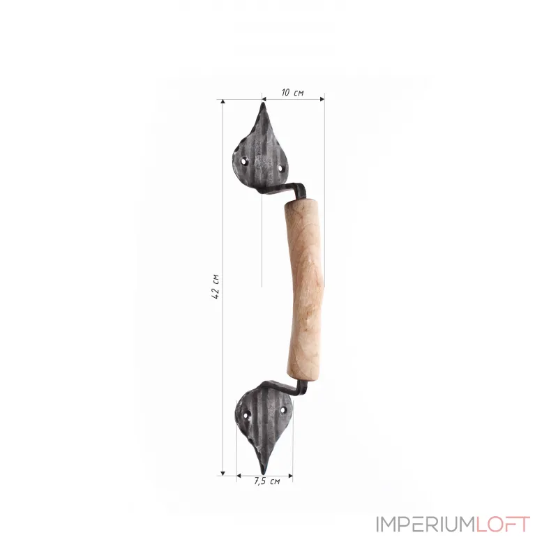 Дверная ручка с деревянной вставкой Covali HC-494 от ImperiumLoft