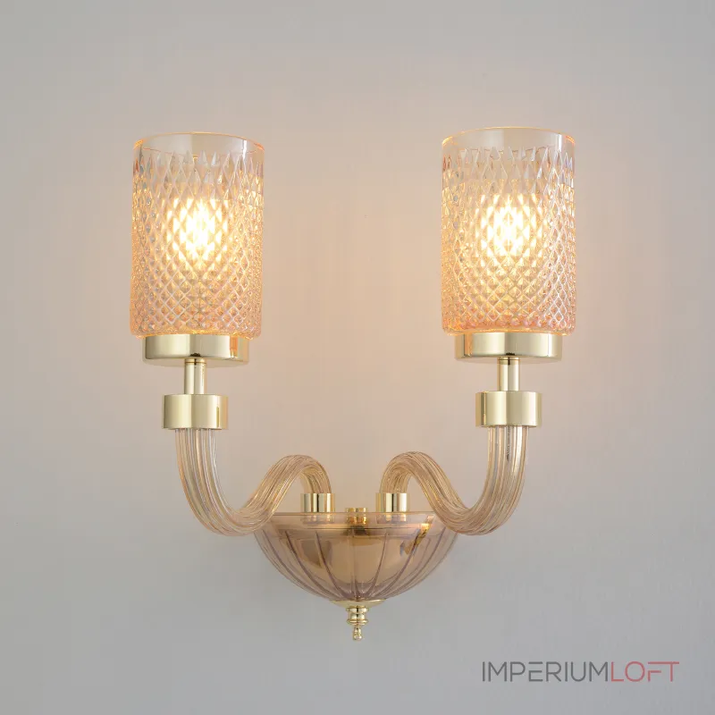 Бра Crystal Lux SILVESTRO AP2 AMBER от ImperiumLoft