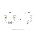 Бра Crystal Lux SILVESTRO AP2 AMBER от ImperiumLoft