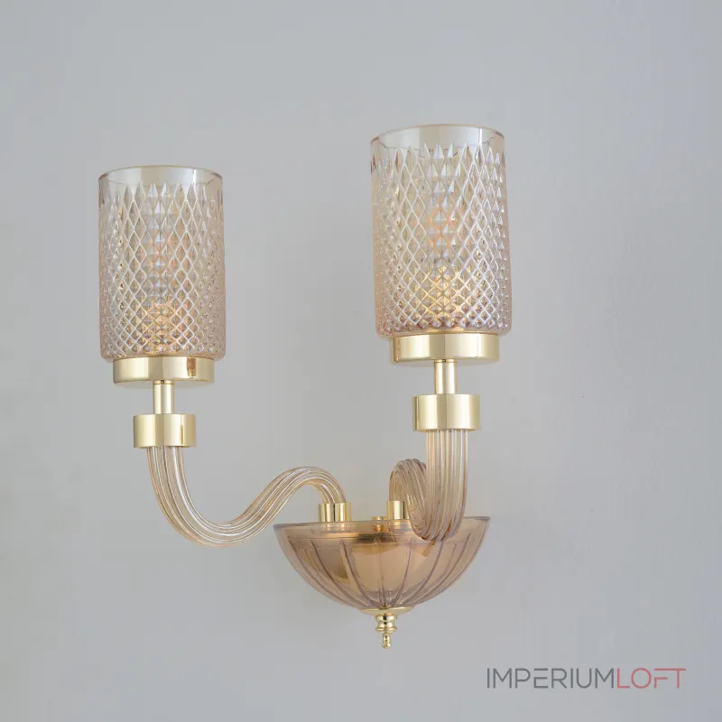 Бра Crystal Lux SILVESTRO AP2 AMBER от ImperiumLoft