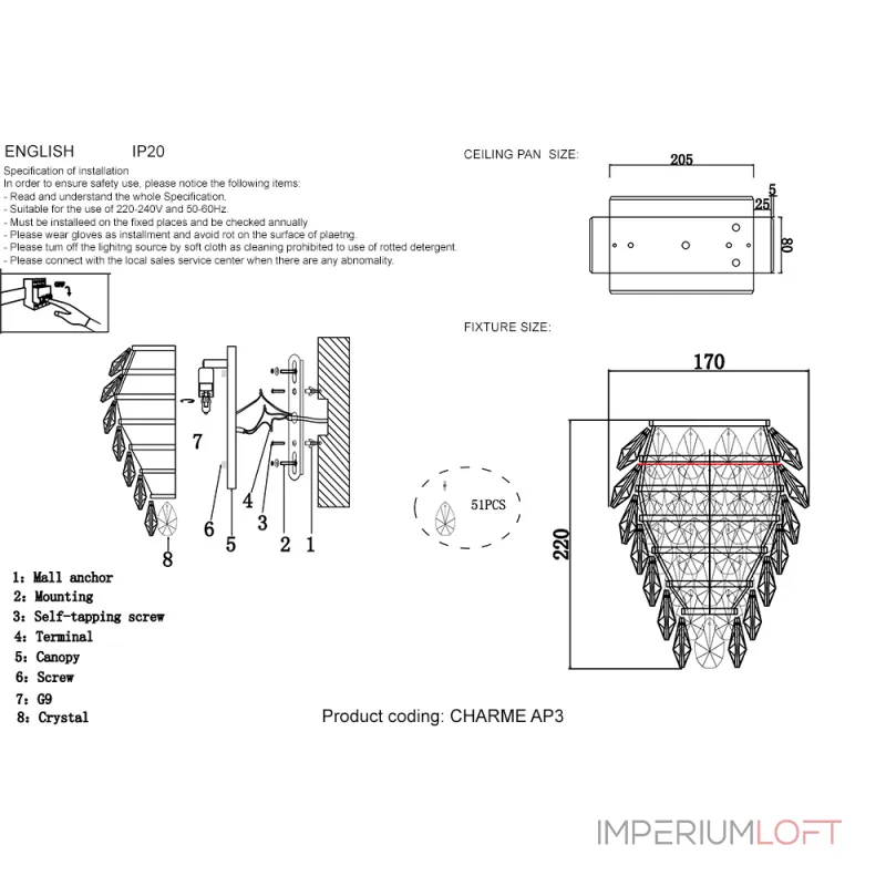 Бра Crystal Lux CHARME AP3 GOLD/TRANSPARENT от ImperiumLoft Бра Crystal Lux CHARME AP3 GOLD/TRANSPARENT от ImperiumLoft