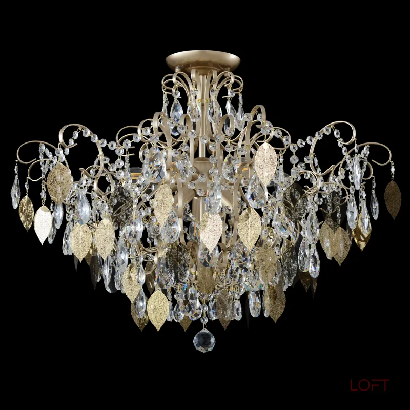 Светильник потолочный Crystal Lux ESMIRALDA PL9 GOLD 0523/109 от ImperiumLoft