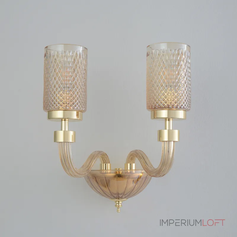 Бра Crystal Lux SILVESTRO AP2 AMBER от ImperiumLoft