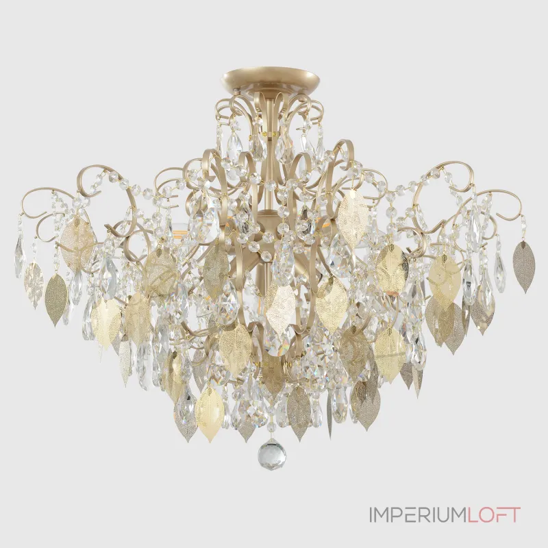 Светильник потолочный Crystal Lux ESMIRALDA PL9 GOLD 0523/109 от ImperiumLoft