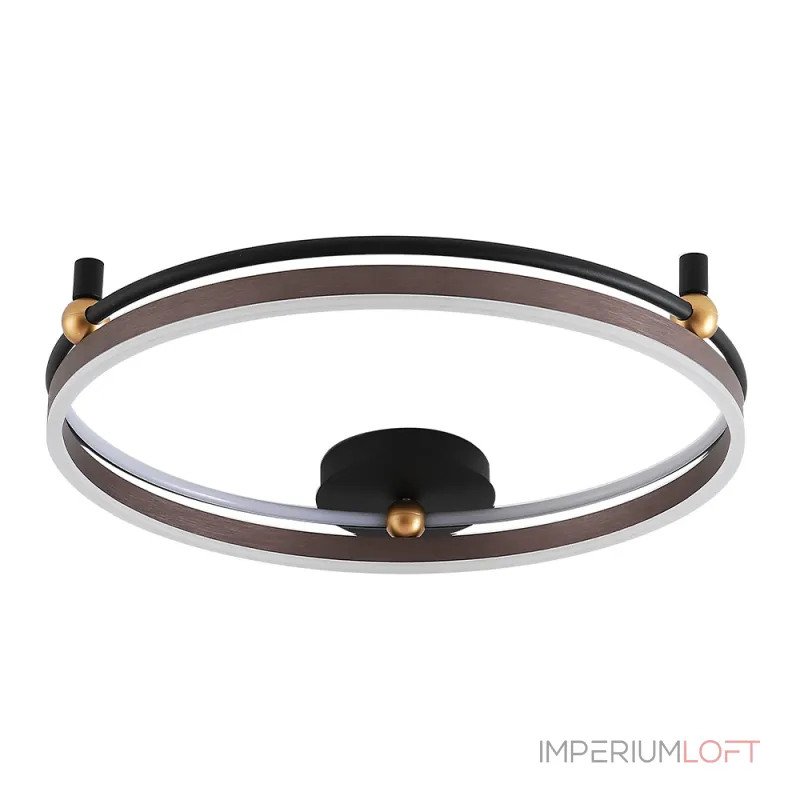 Светильник потолочный Crystal Lux FERNANDO PL72W LED COFFEE/BLACK