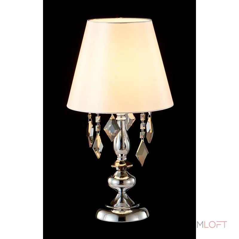 Настольная лампа Crystal Lux MERCEDES LG1 CHROME/SMOKE от ImperiumLoft