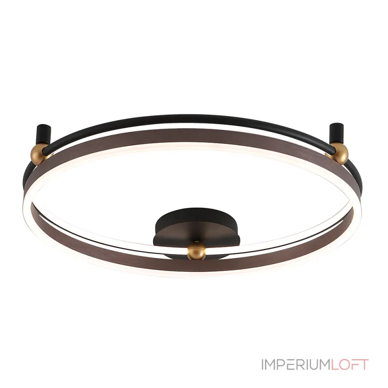 Светильник потолочный Crystal Lux FERNANDO PL72W LED COFFEE/BLACK