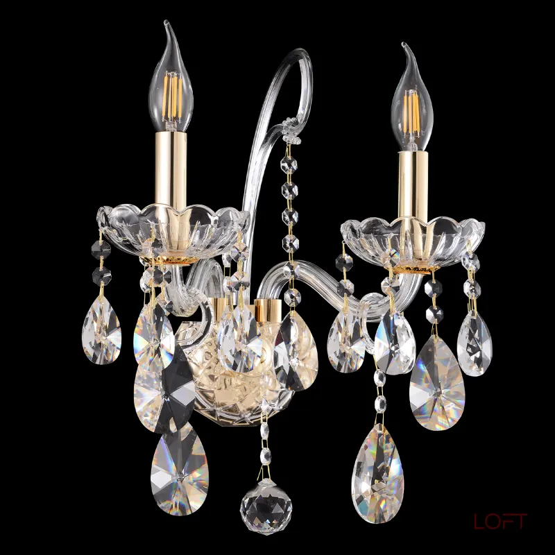 Бра Crystal Lux MONICA AP2 GOLD Бра Crystal Lux MONICA AP2 GOLD