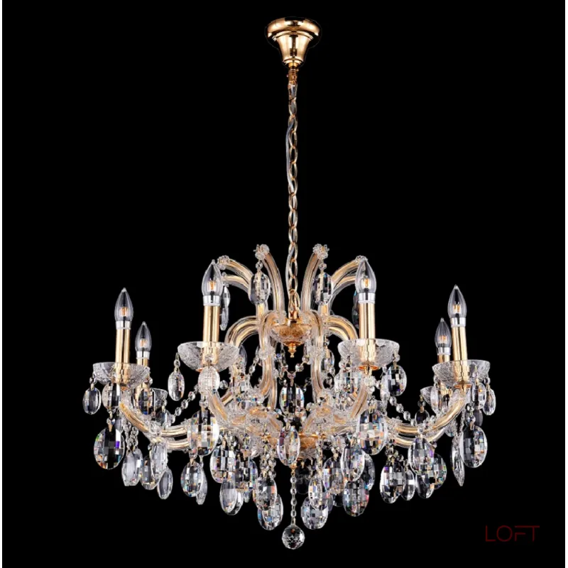 Подвесная люстра Crystal Lux HOLLYWOOD SP8 GOLD Подвесная люстра Crystal Lux HOLLYWOOD SP8 GOLD