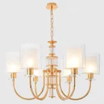 Подвесная люстра Crystal Lux ELENA SP6 GOLD