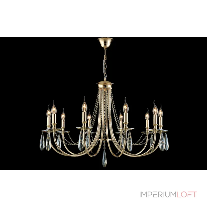 Подвесная люстра Crystal Lux VICTORIA SP10 GOLD/AMBER
