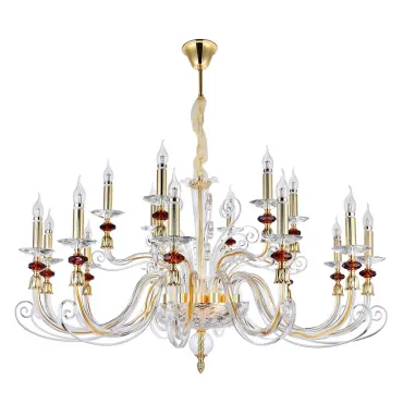 Подвесная люстра Crystal Lux CATARINA SP12+6 V2 GOLD/TRANSPARENT-COGNAC Подвесная люстра Crystal Lux CATARINA SP12+6 V2 GOLD/TRANSPARENT-COGNAC