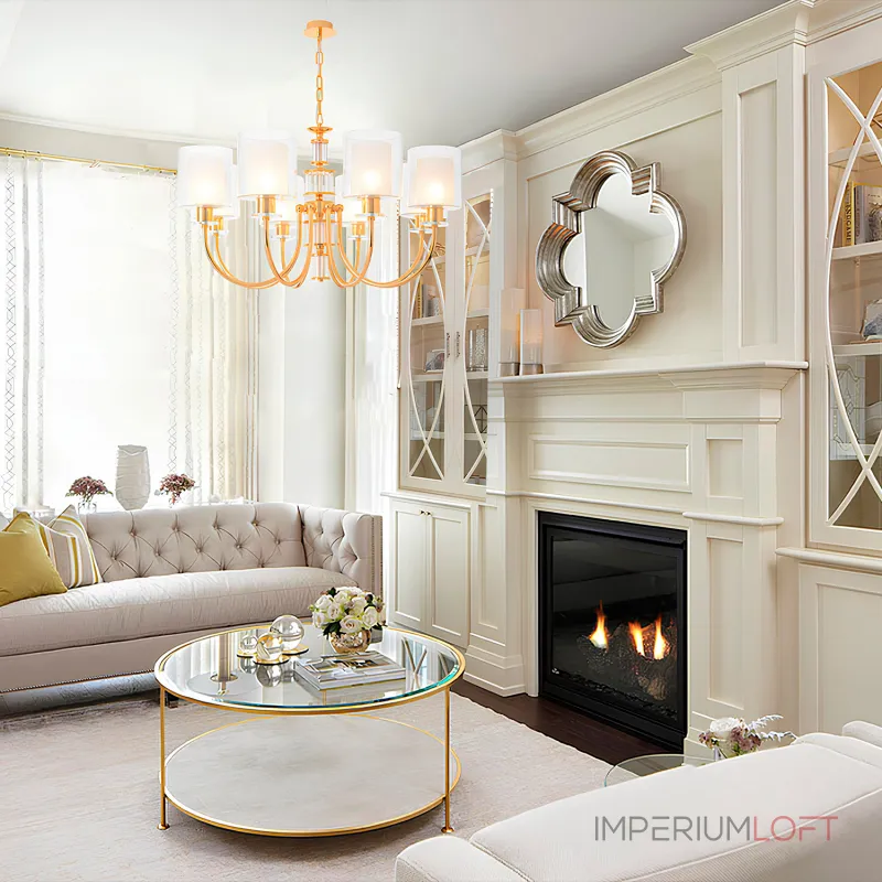 Подвесная люстра Crystal Lux ELENA SP8 GOLD Подвесная люстра Crystal Lux ELENA SP8 GOLD