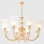 Подвесная люстра Crystal Lux ELENA SP8 GOLD