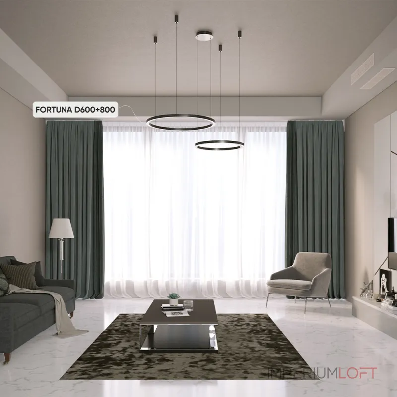 Подвесная люстра Crystal Lux FORTUNA SP123W LED BLACK Подвесная люстра Crystal Lux FORTUNA SP123W LED BLACK