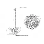 Подвесная люстра Crystal Lux EMILIA SP12 GOLD