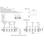Подвесная люстра Crystal Lux NICOLAS SP12 L1600 GOLD/WHITE