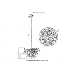 Подвесная люстра Crystal Lux EMILIA SP6 GOLD
