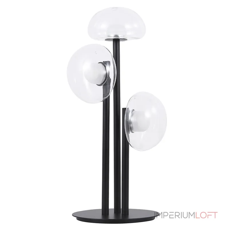 Настольная лампа Crystal Lux BOSQUE LG3 BLACK/TRANSPARENT Настольная лампа Crystal Lux BOSQUE LG3 BLACK/TRANSPARENT